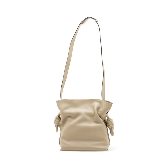 Loewe Handbags - Loewe Flamenco Shoulder Bag Leather Shoulder Bag Beige